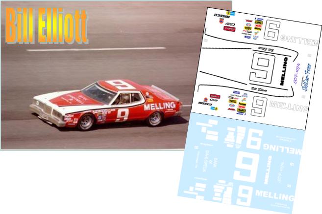 SCF1074-C #9 Bill Elliott Melling Mercury