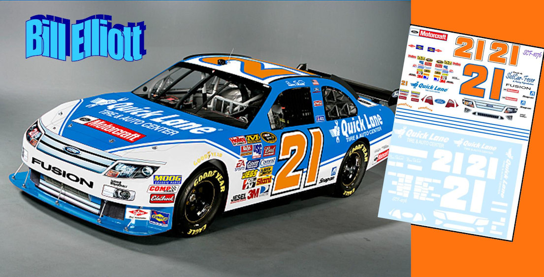 SCF1076-C #21 Bill Elliott Wood Brothers Ford