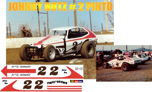 SCF1127 #2 Johnny Botz white modified Pinto