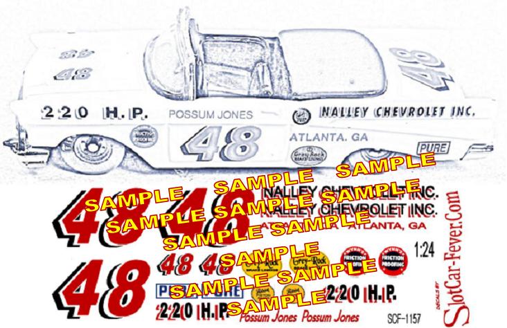 SCF1157 #48 Possum Jones '57 Chevy Convertible