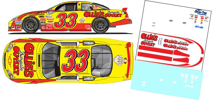 SCF1180-C #33 Kevin Harvick Ollie's Bargain Outlet Nationwide Chevy