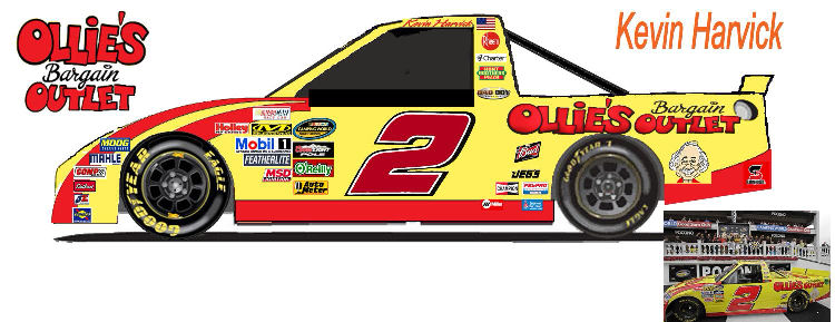 SCF1181-C #2 Kevin Harvick Ollie's Bargain Outlet Camping World Chevy Truck