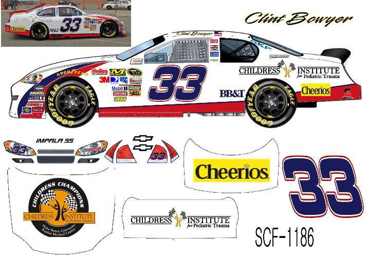 SCF1186 #33 Clint Bowyer Childress Institute Chevy
