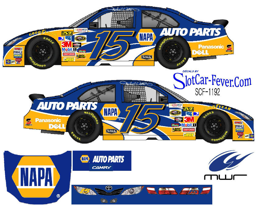 SCF1192-C #15 TMichael Waltrip NAPA Toyota Camry