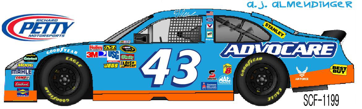 SCF1199-C #43 AJ Almendinger Advocare Ford