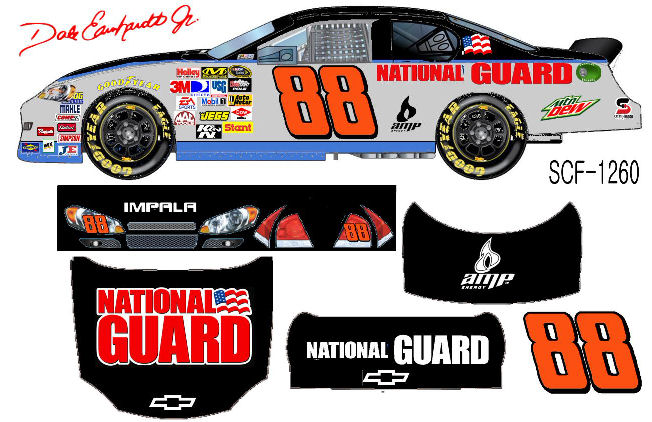 SCF1260-C #88 Dale Earnhardt Jr National Guard Chevy Fantasy Car