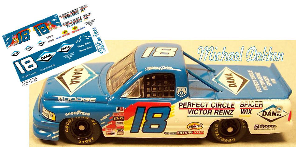 SCF1265-C #18 Michael Dokken Dane NASCAR Truck