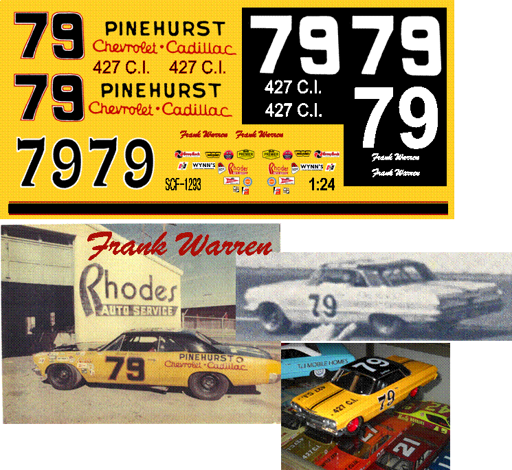 SCF1293-C #79 Frank Warren 63/64 Chevy & 64 Chevelle