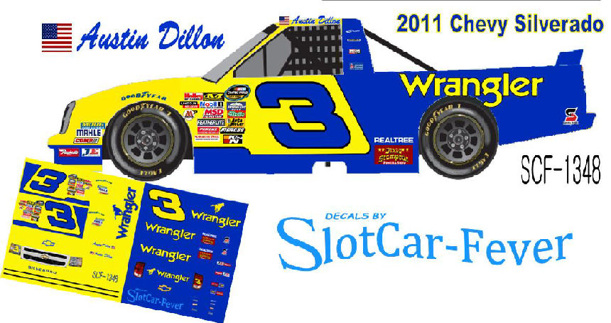 SCF-1348-C #3 Austin Dillon 2011 "Dale Earnhardt" Wrangler Jeans Silverado