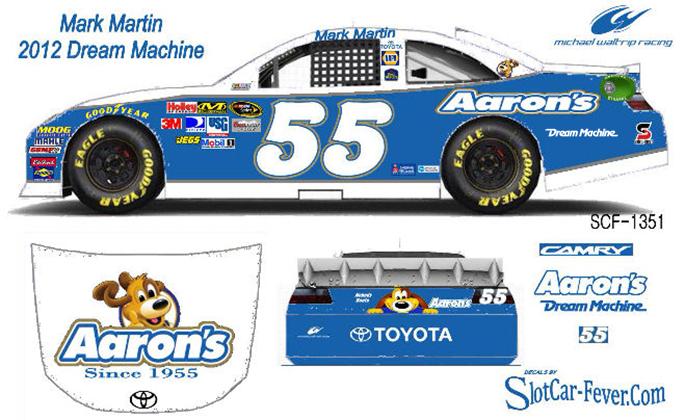 SCF1351-C #55 Mark Martin 2012 Aaron's Dream Machine Camry