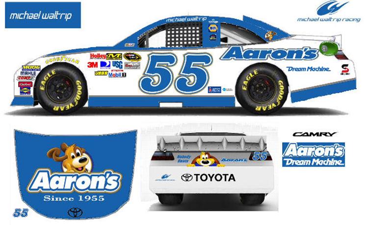 SCF1352-C #55 Michael Waltrip 2012 Aaron's Dream Machine Camry