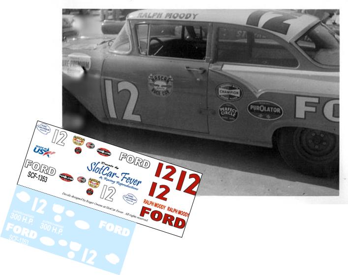 SCF1353-C #12 Ralph Moody 1957 Ford Fairlane