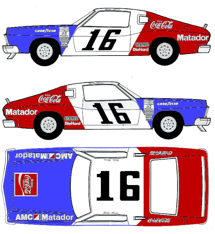 CMO-1367-C #16 Bobby Allison Penske AMC Matador   1:43