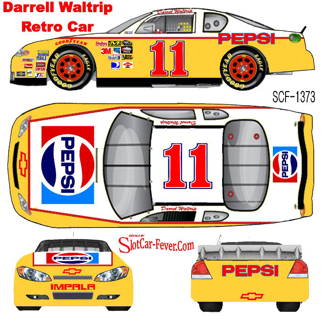 SCF1373-C #11 Darrell Waltrip Retro Pepsi Chevy  Fantasy car