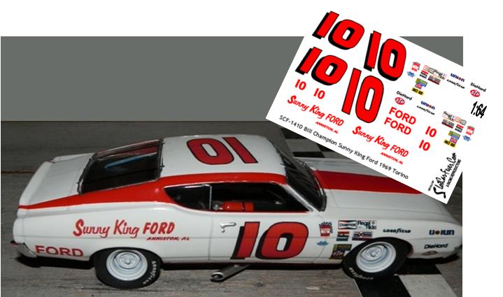 SCF1410 #10 Bill Champion Sunny King Ford 1969 Torino