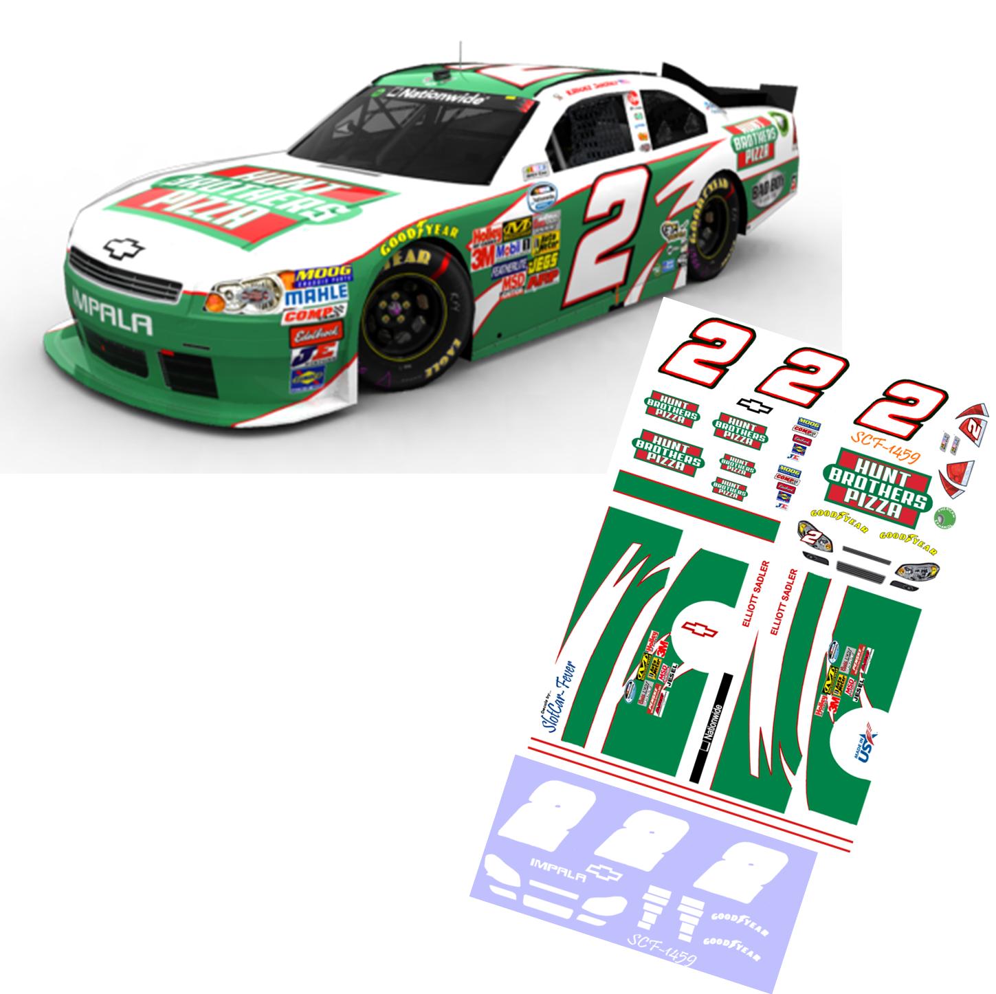 SCF1459-C #2 Elliot Sadler Hunt Brothers Pizza Nationwide Chevy