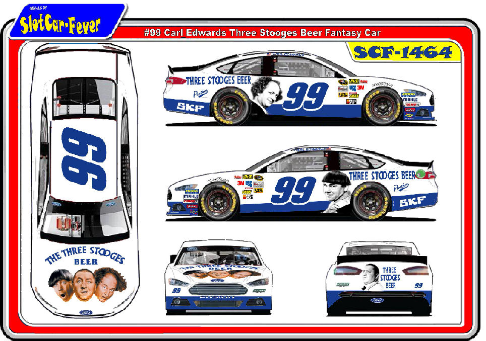 SCF1464 #99 Carl Edwards Three Stooges Beer Fantasy Car