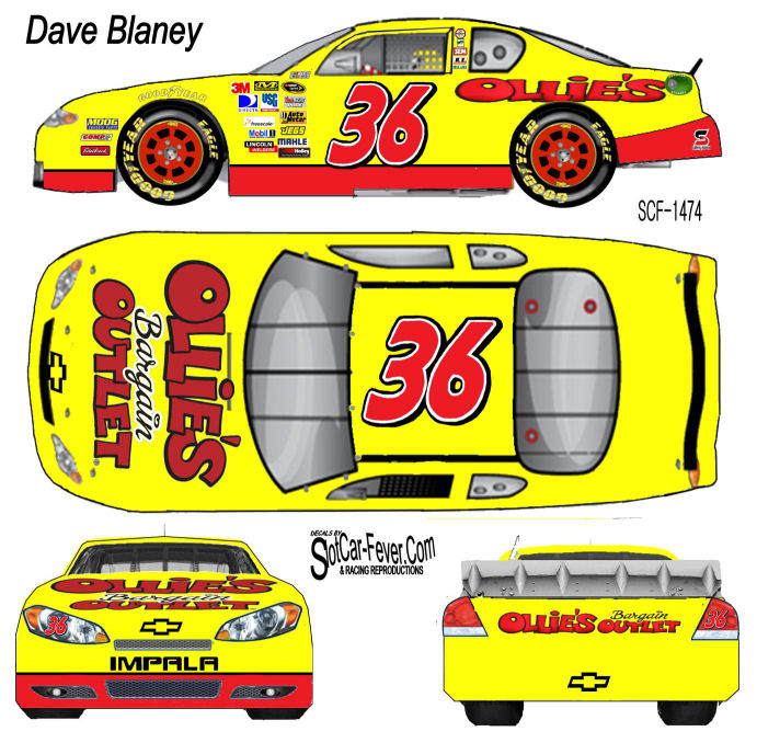 SCF1474 -C #36 Dave Blaney Ollie's Bargain Barn 2012 Chevy