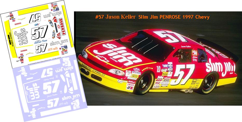 SCF1483-C #57 Jason Keller 1997 Slim Jim - Penrose Chevy