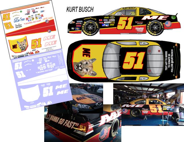 SCF1499-C #51 Kurt Busch 'ME' 2012 Chevy