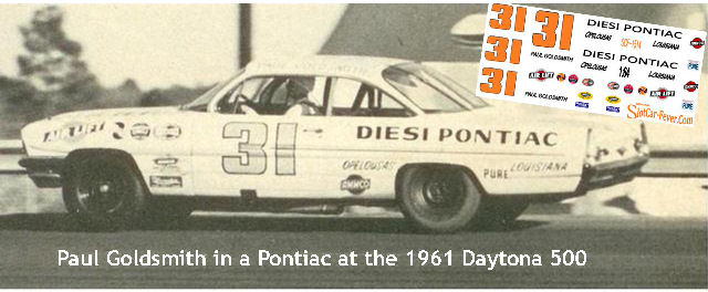 SCF1514 #31 Paul Goldsmith 61 Pontiac at 1961 Daytona 500