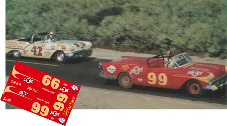 SCF1517-C #99 Bob Pronger 1957 Buick on the Daytona Beach