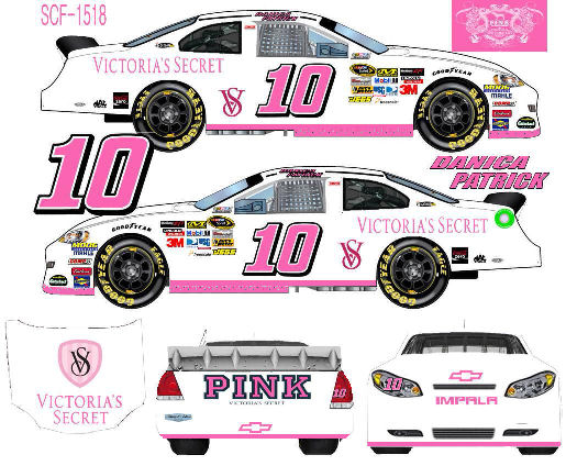 SCF1518-C #10 Danica Patrick Victoria Secrets Chevy