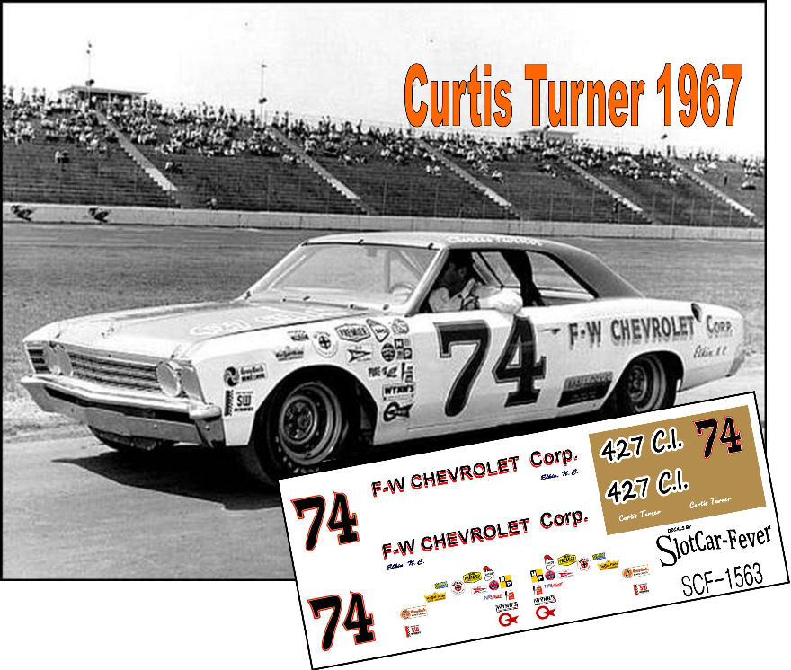 SCF1563-C #74 Curtis Turner 67 Chevy Chevelle