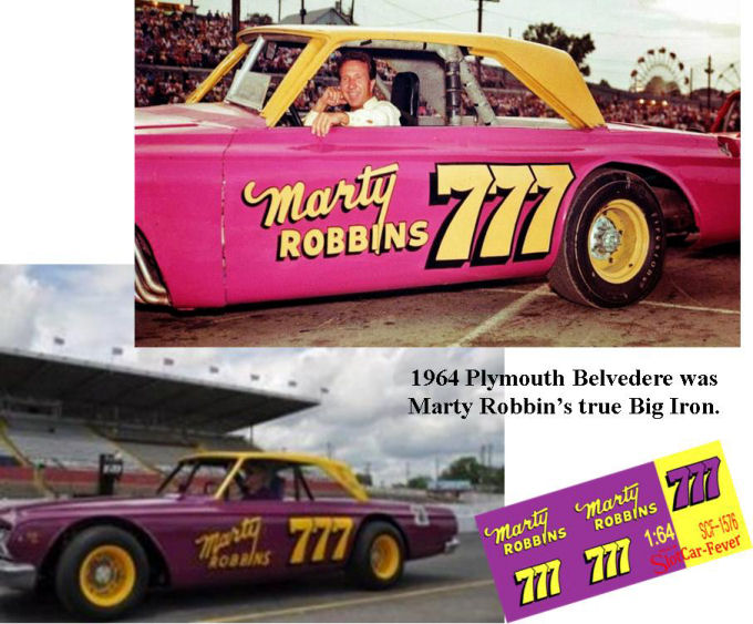 SCF1576-C #777 Marty Robbins 64 Plymouth Belvedere