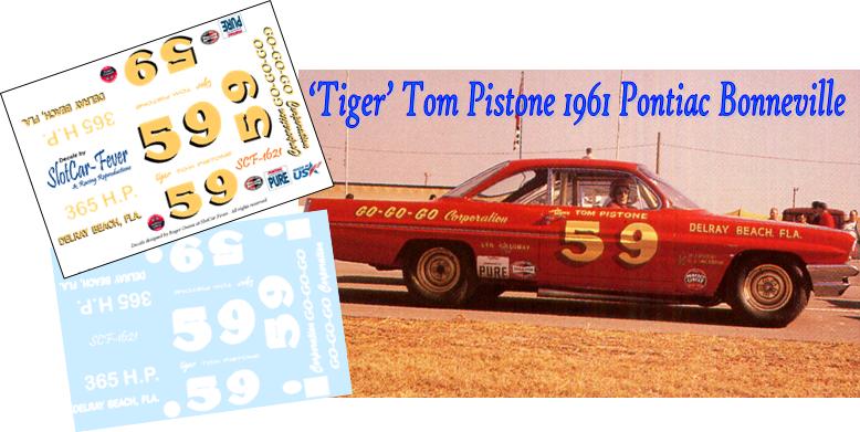 SCF1621-C #59 'Tiger' Tom Pistone 1961 Pontiac Bonneville