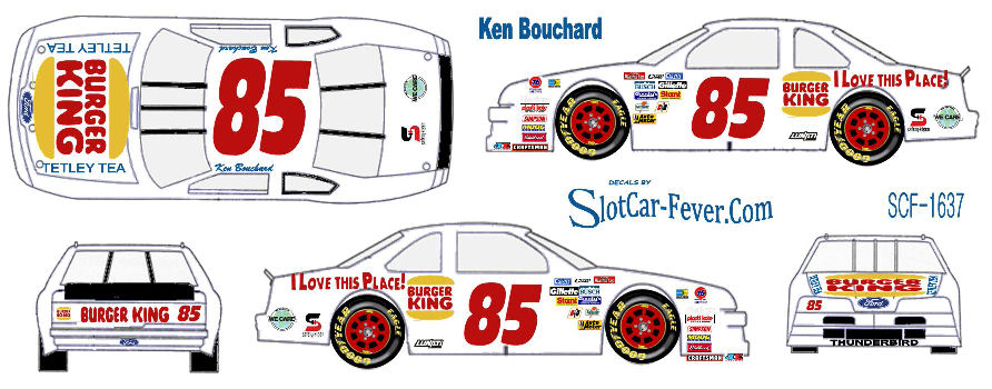 SCF1637 #85 Ken Bouchard '93 Burger King Thunderbird