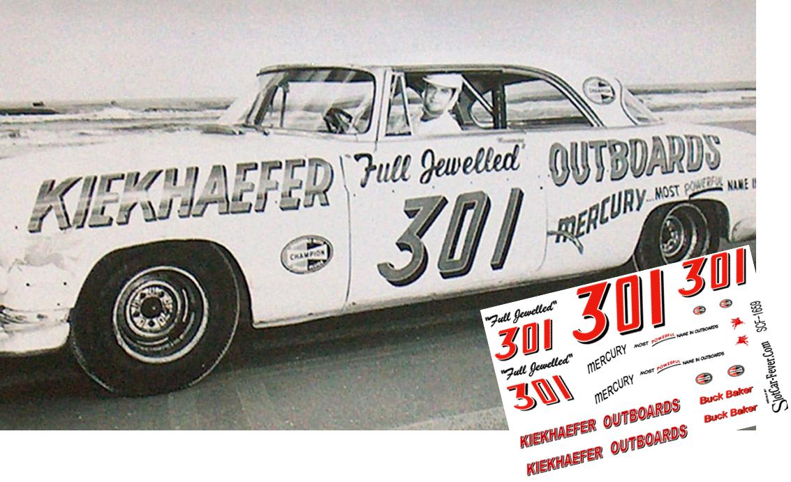 SCF1659 #301 Buck Baker 1956 Kiekaefer OUtboard Chrysler
