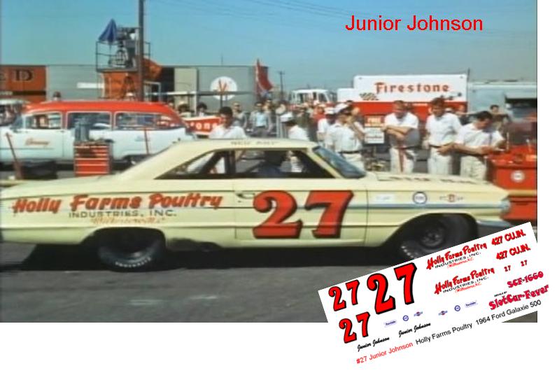 SCF1660 #27 Junior Johnson Holly Farms 64 Ford