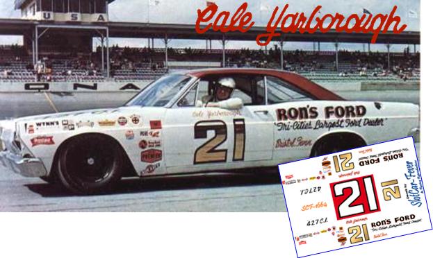 SCF1664-C #21 Cale Yarborough 1967 Ford Fairlane