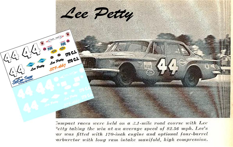 SCF1667-C #44 Lee Petty 1960 Plymouth Valiant