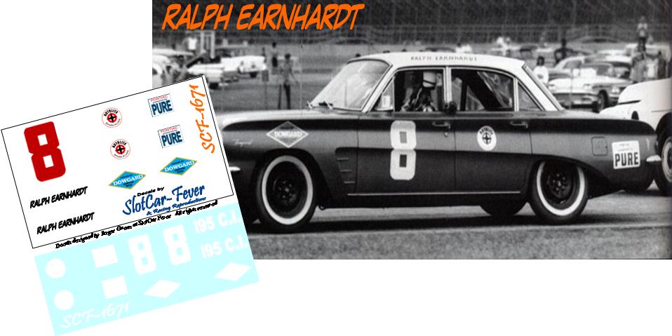 SCF1671-C #8 Ralph Earnhardt 1960 Pontiac Tempest