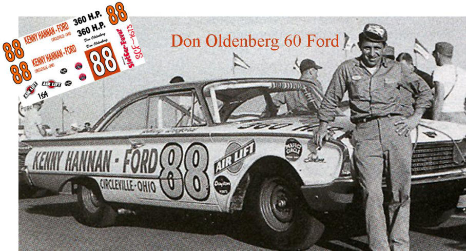 SCF1673-C #88 Don Oldenberg 60 Ford Starliner