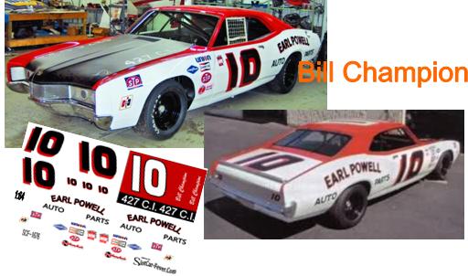 SCF1676-C #10 Bill Champion Earl Powell Auto Parts Mercury