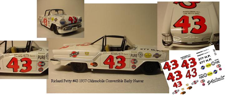 SCF1697 #43 Richard Petty 1957 Oldsmobile Convertible Early Nascar
