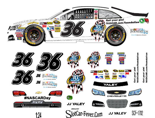 SCF1702 #36 JJ Yaley 2013 The NASCAR Foundation Chevy