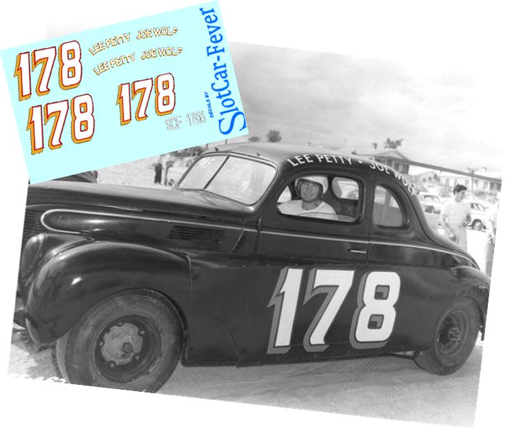 SCF1708-C #178 Lee Petty modified Daytona Beach race car