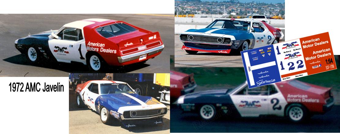 SCF1709-C #1 or #2 Roy White Jr or George Follmer 72 AMC Javelin