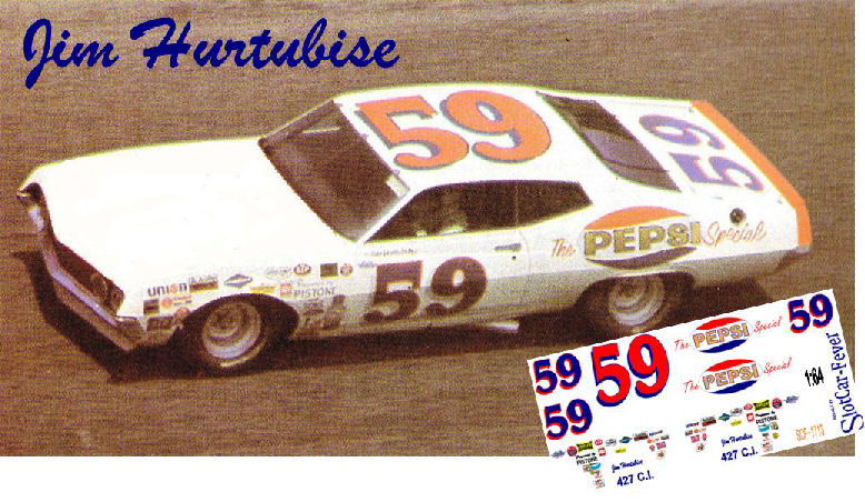 SCF1713 #59 Jim Hurtubise 1971 Pepsi Ford Torino Cobra