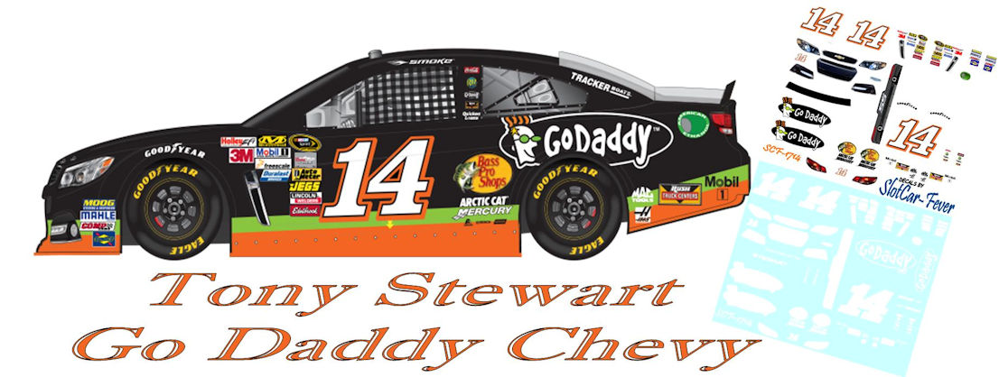 SCF1714-C #14 Tony Stewart 2013 Go Daddy Chevy