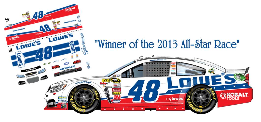 SCF1721 #48 Jimmie Johnson Winning Car in the 2013 All-Star Race