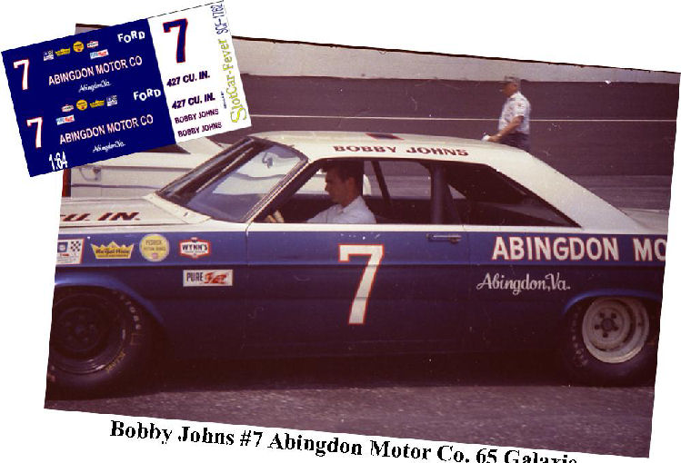 OVR-1762-C #7 Bobby Johns 65 Ford Galaxie