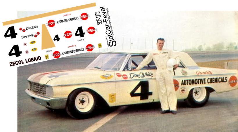 SCF1775 #4 Don White Zecol Lubaid 62 Ford