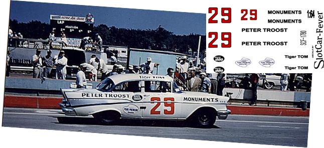 SCF1780 #29 Tiger Tom Pistone 57 Chevy