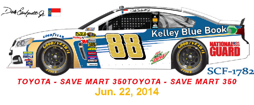 SCF1782 #88 Dale Earnhardt Jr. TOYOTA - SAVE MART 350 Jun. 22, 2014