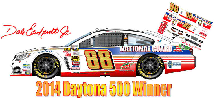 SCF1803 #88 Dale Earnhardt Jr. National Guard Chevy 2014 Daytona 500 Winner